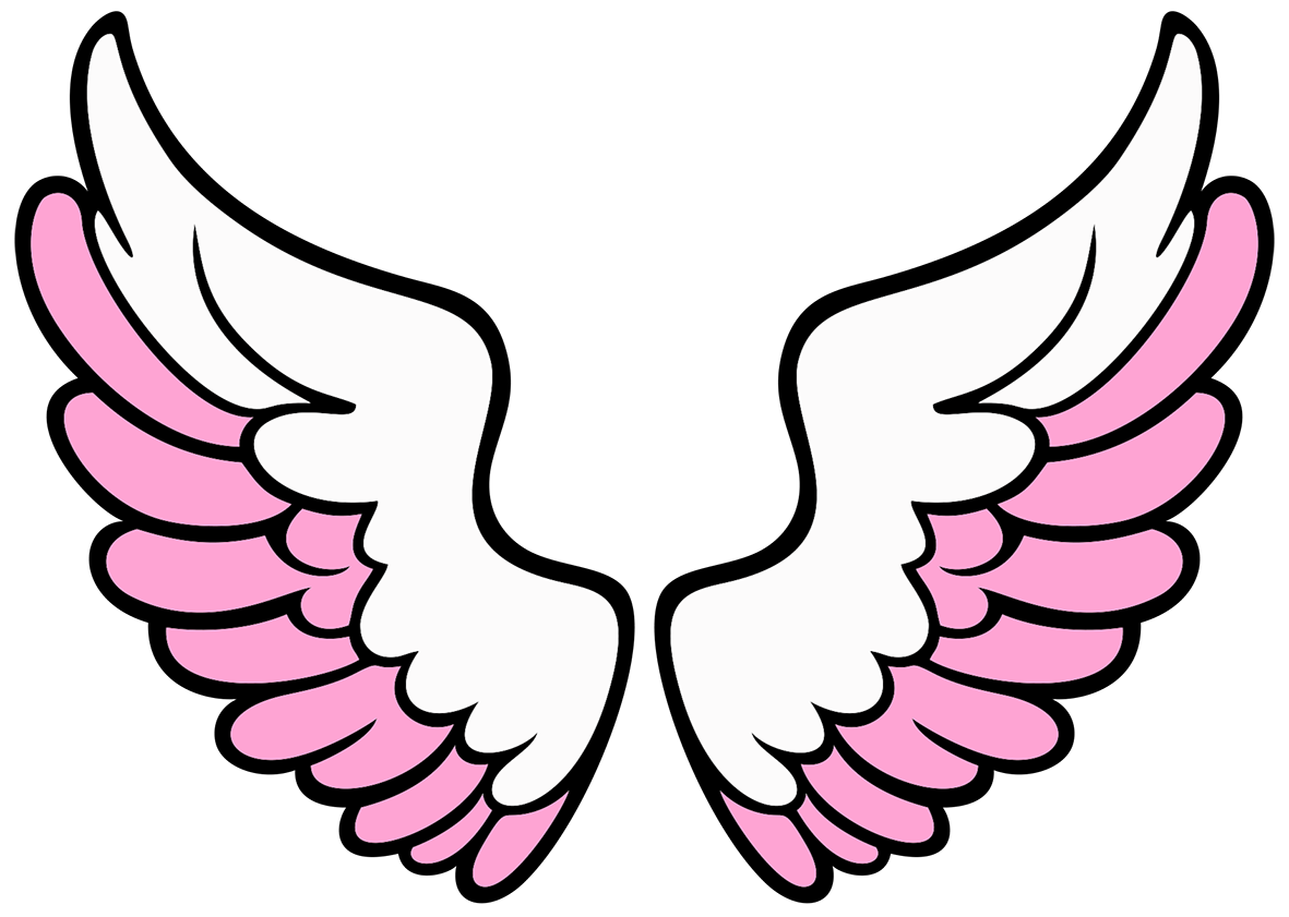 Single UVDTF Angel Wings Blue Or Pink