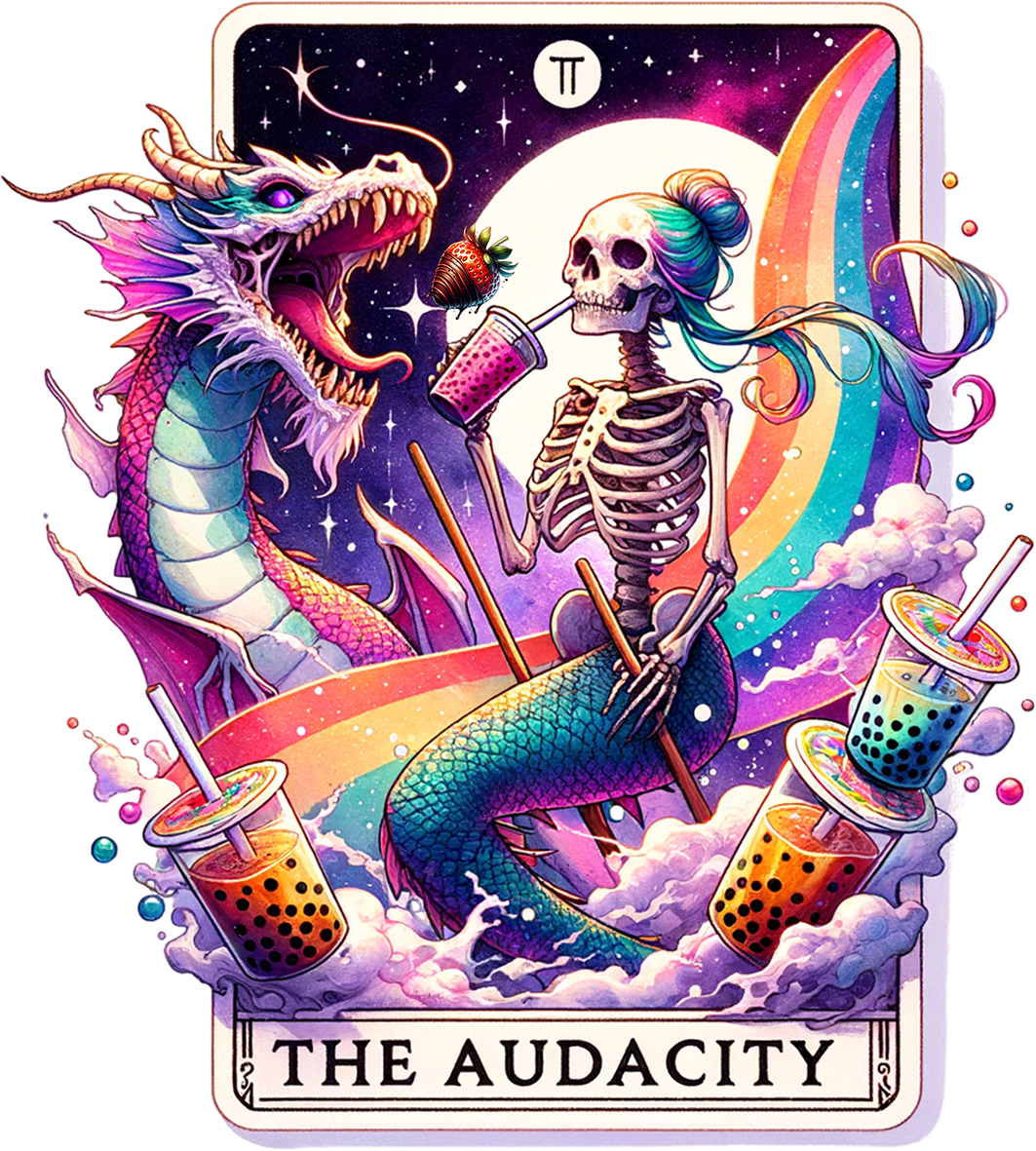 Single UVDTF The Audacity Tarot Card