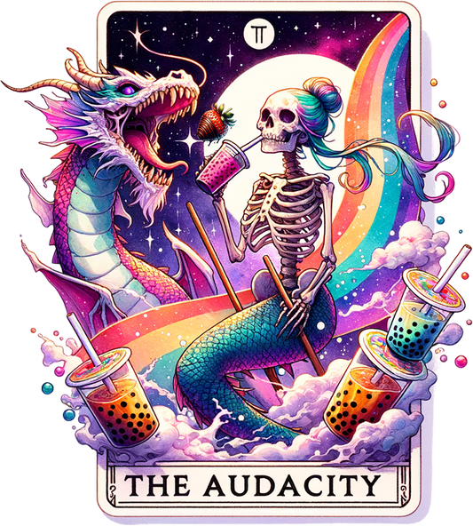 Single UVDTF The Audacity Tarot Card