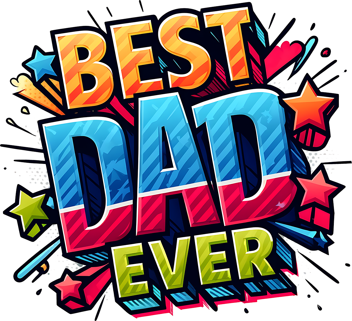 Single UVDTF Best Dad