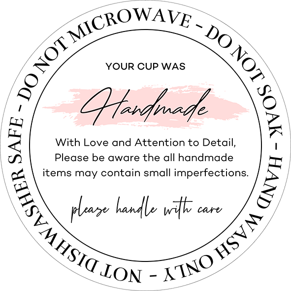 Single UVDTF Cup Care Label