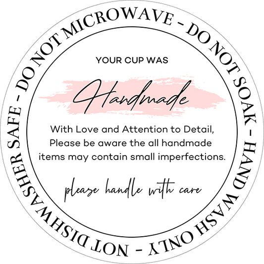 Single UVDTF Cup Care Label