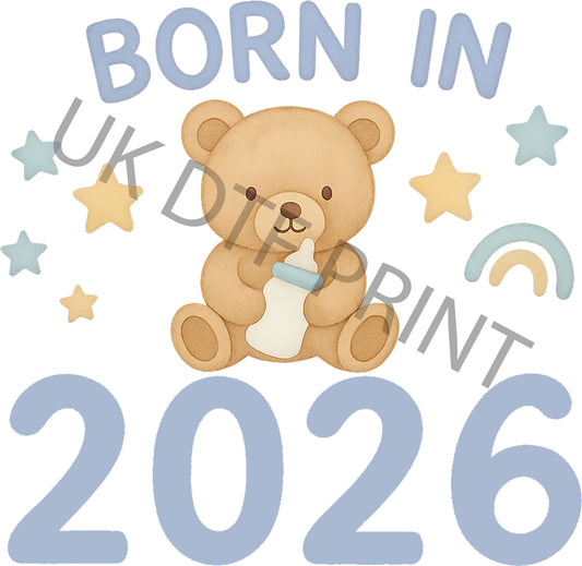 Born In 2026 Blue Teddy Digital Download