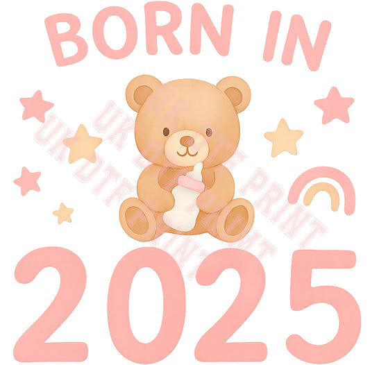 Born In 2025 Pink Teddy Digital Download