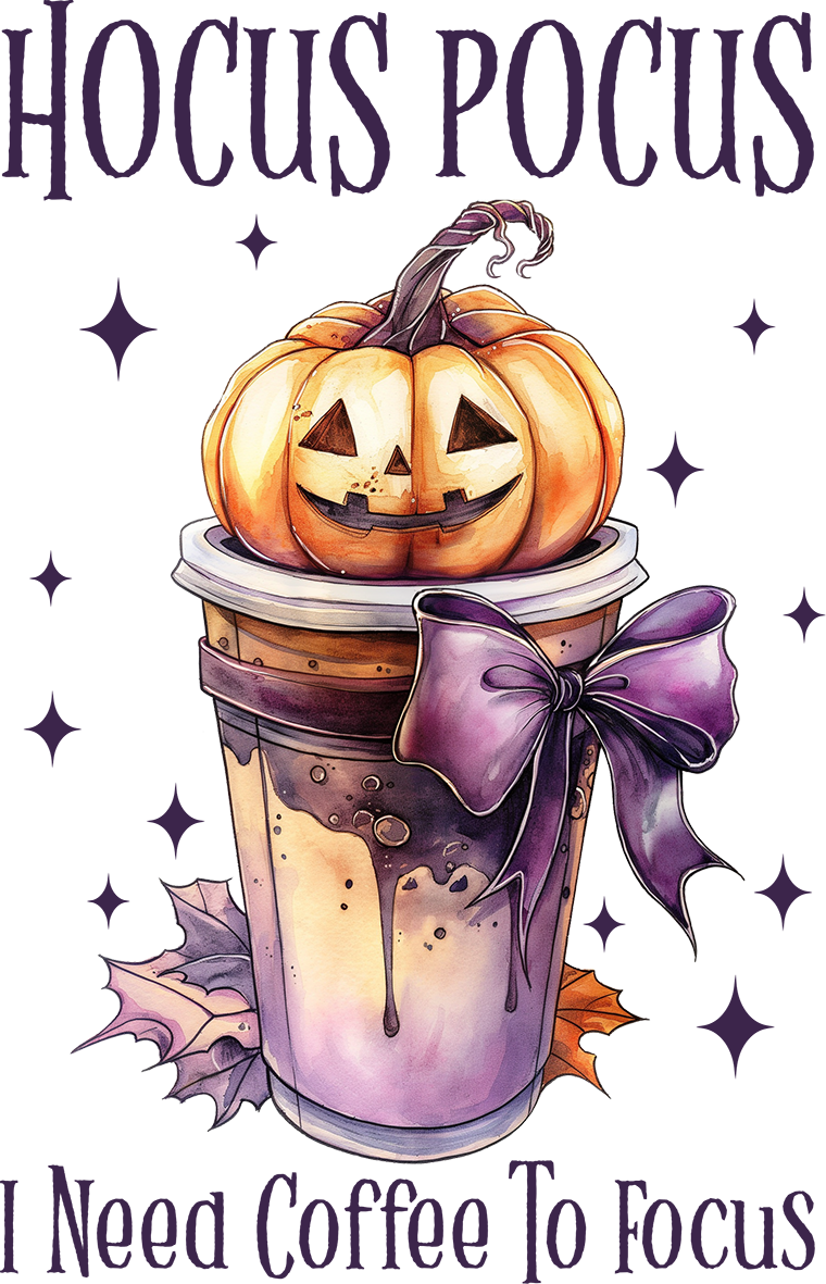 Single UVDTF Hocus Pocus I Need Coffee To Focus