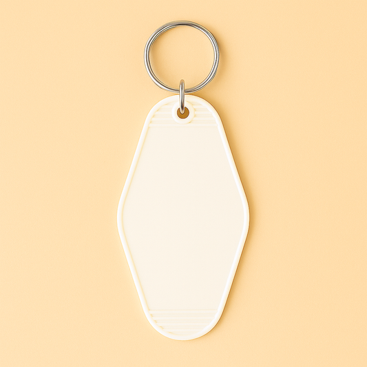 White Motel Keychain