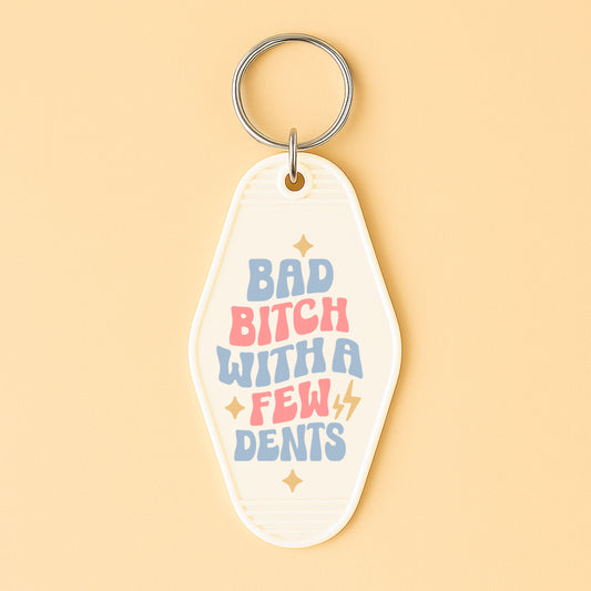 UVDTF Motel Keychain Just A Bad B!itch