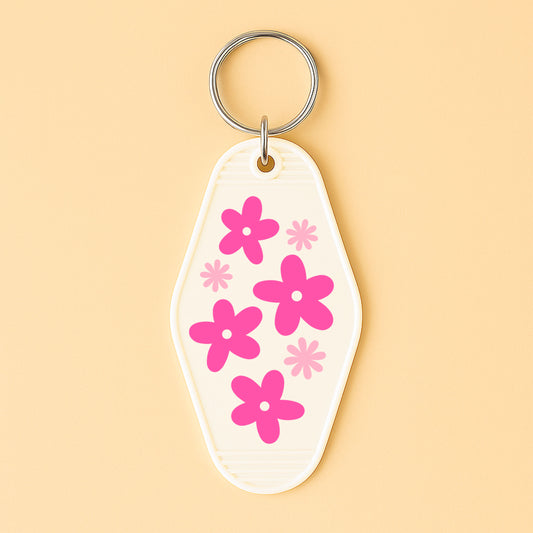 UVDTF Motel Keychain Pink Flowers