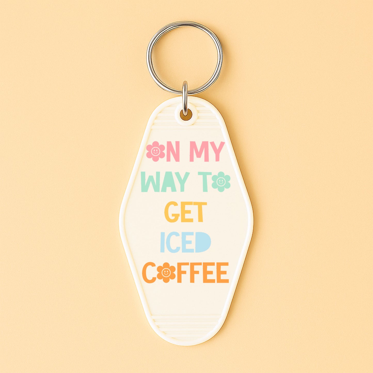 UVDTF Motel Keychain On My Way To Get Iced Coffee