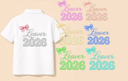 DTF Leaver 2026 Diamante Effect Bow Select Colour