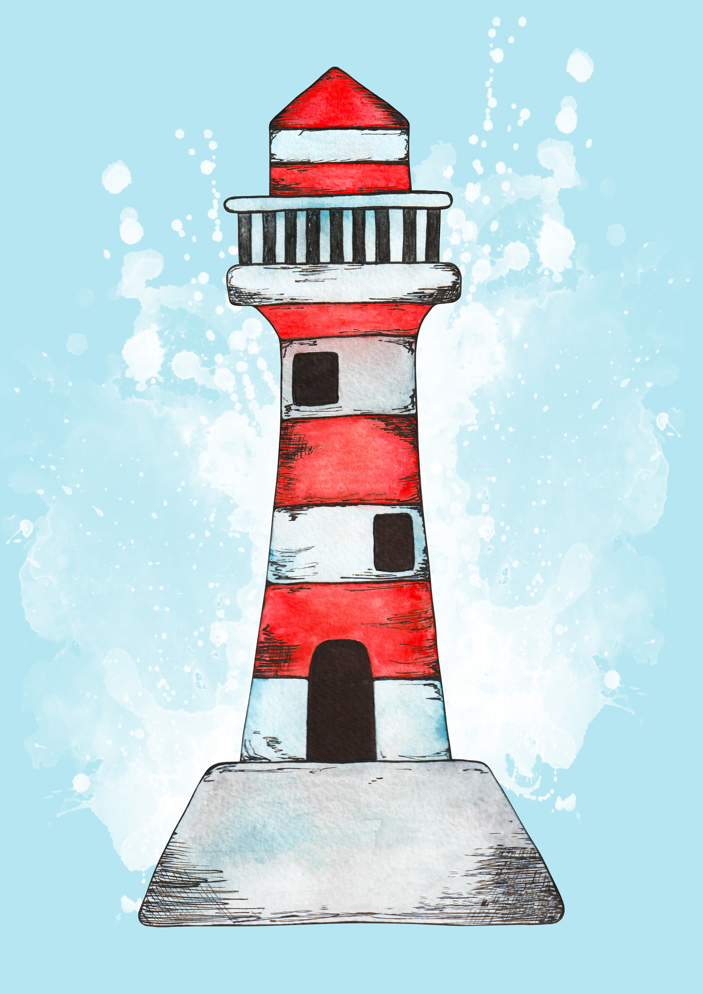 Lighthouse Nursery Bedroom Set Of 3 Wall Art Prints