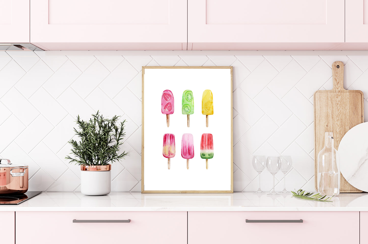Wall Art Print Ice Lollies