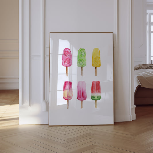 Wall Art Print Ice Lollies
