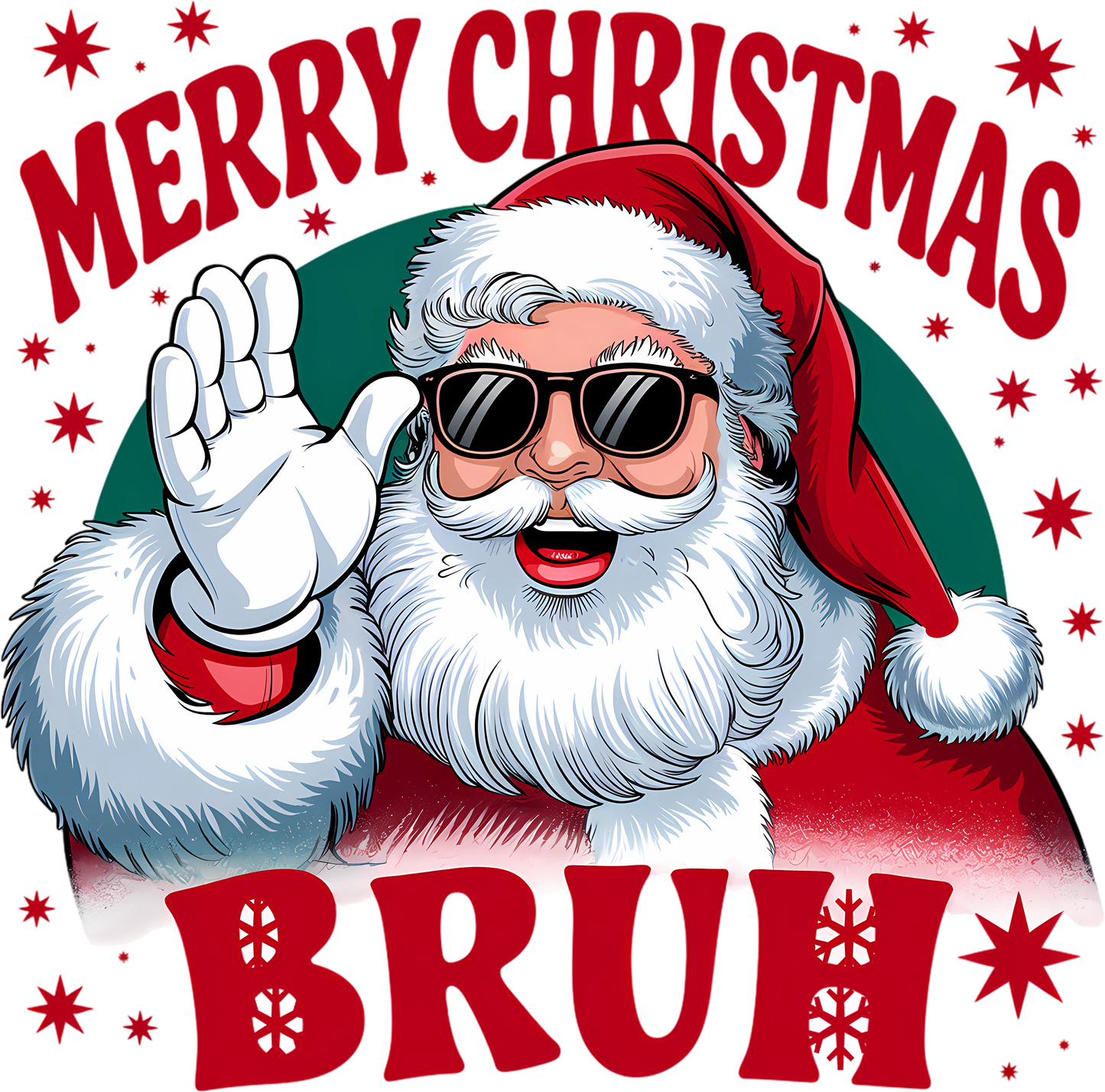 DTF Santa Merry Christmas bruh