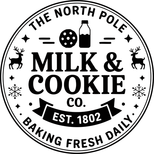 Single UVDTF Milk & Cookies