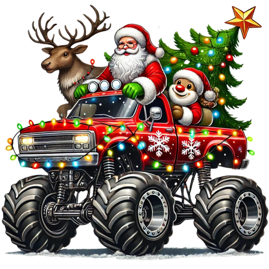DTF Christmas Monster Truck