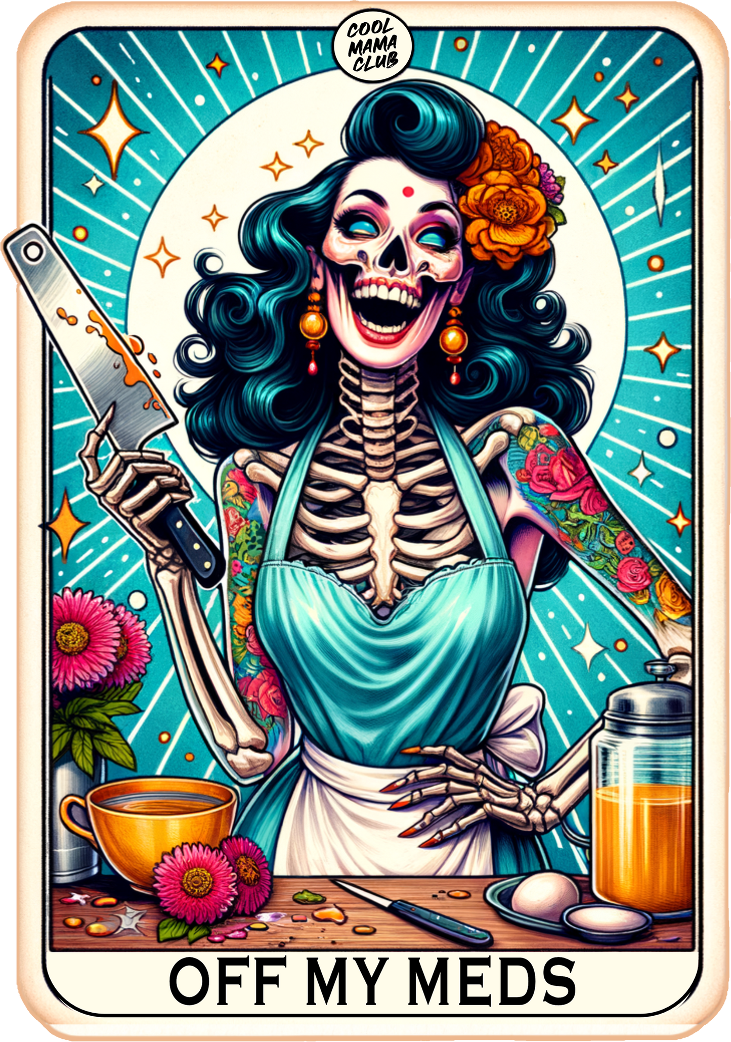 DTF Off my meds Tarot Card