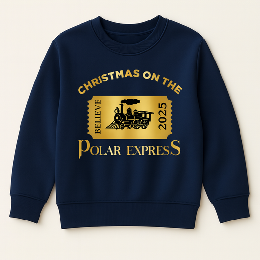 DTF Gold Effect Polar Express Ticket