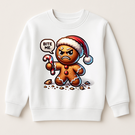 DTF Bite Me Gingerbread Man