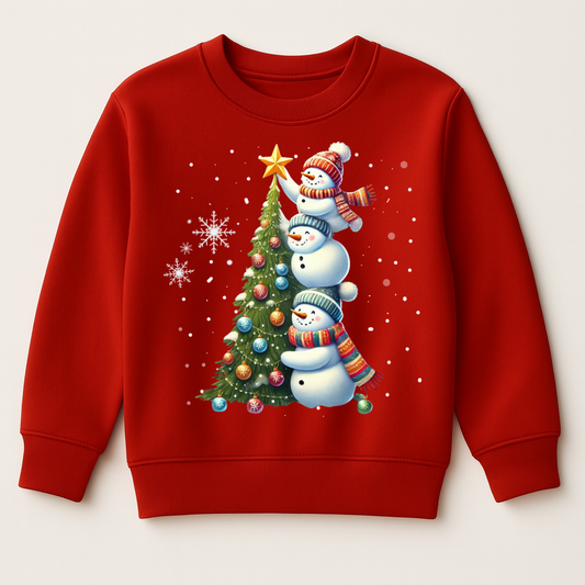 DTF Christmas Snowman Tree