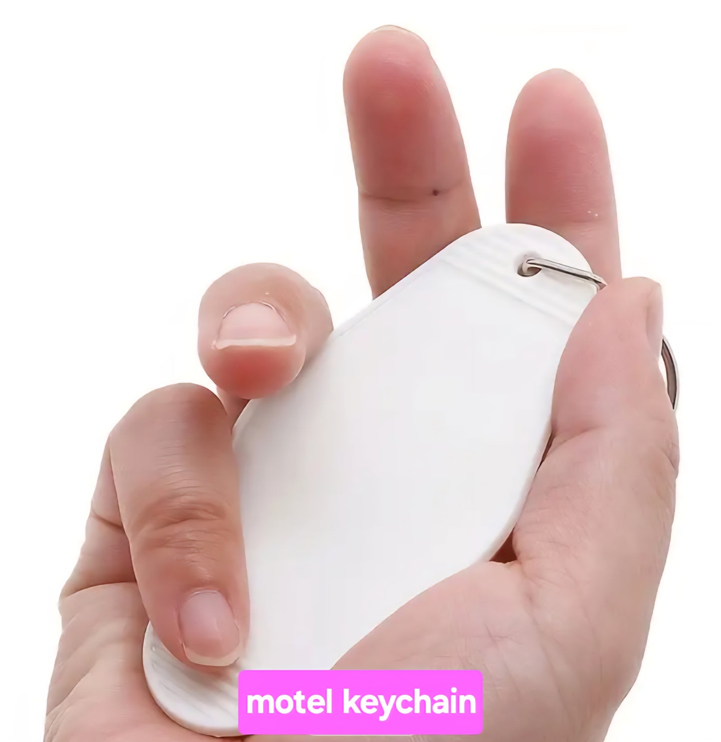 White Motel Keychain