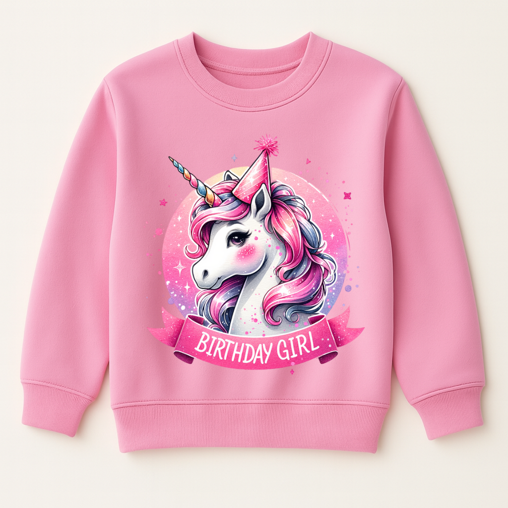 DTF Birthday Girl Unicorn
