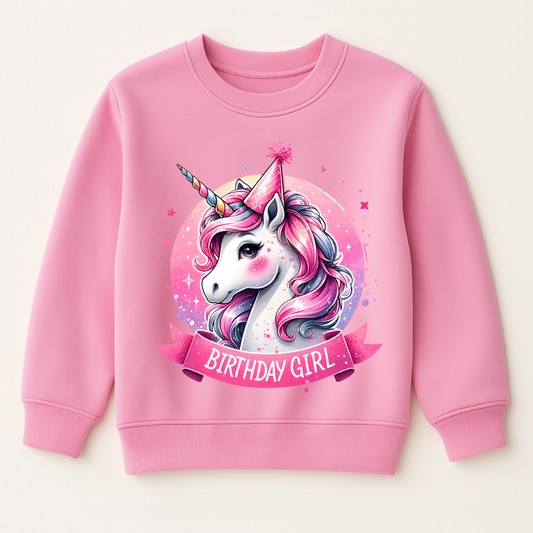 DTF Birthday Girl Unicorn