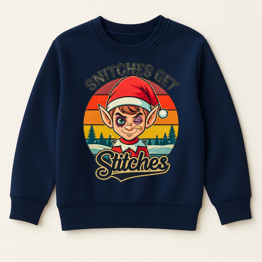 DTF Snitches Get Stitches Elf