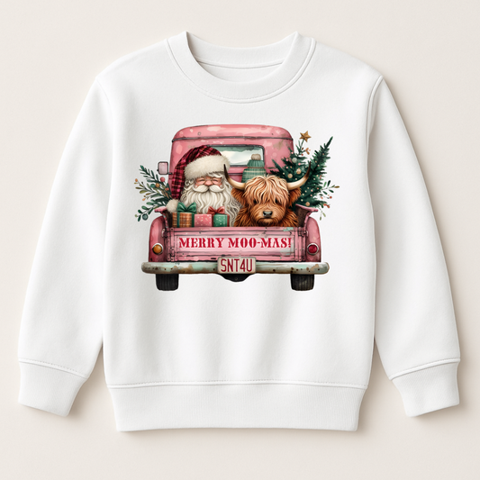 DTF Christmas Highland Cow Truck