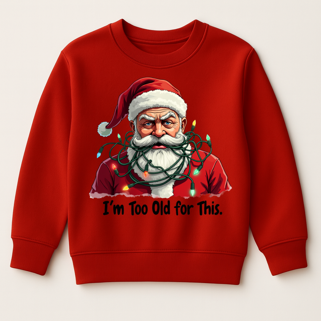 DTF Santa I'm Too Old For This