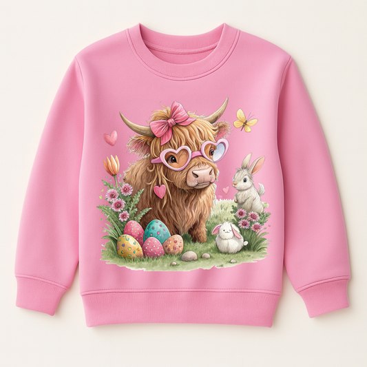 DTF Easter Highland Cow
