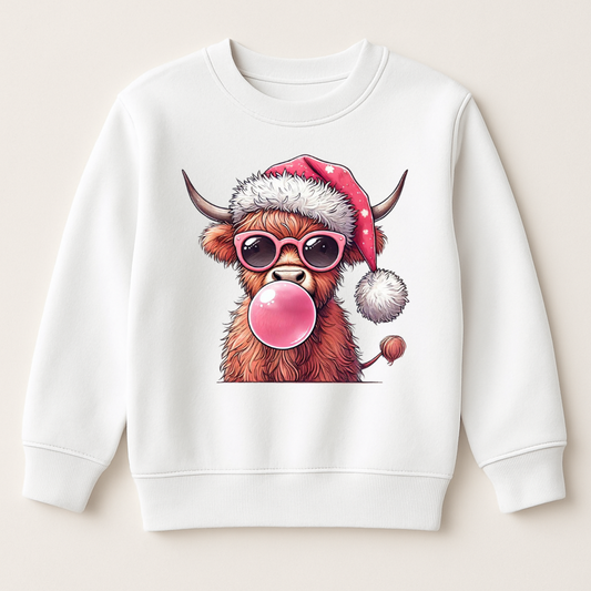 DTF Christmas Highland Cow