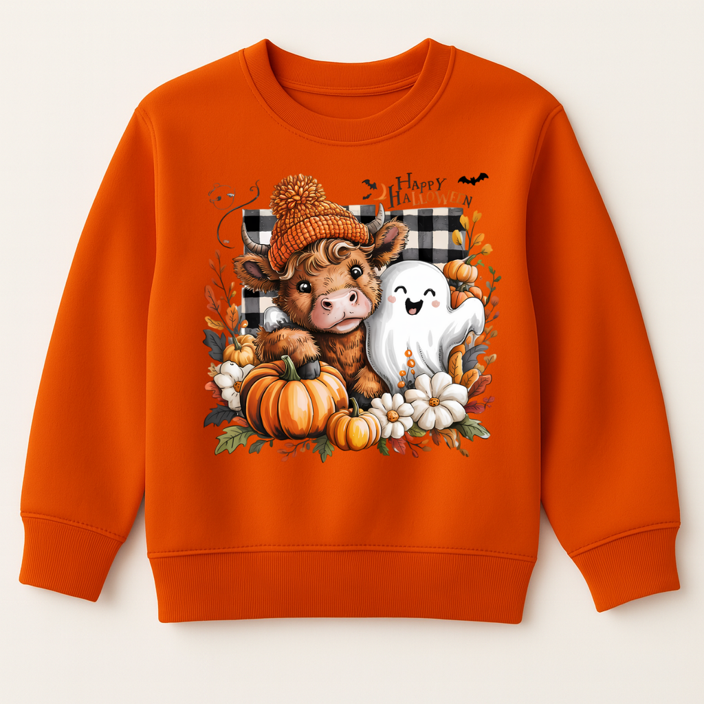 DTF Halloween Highland Cow