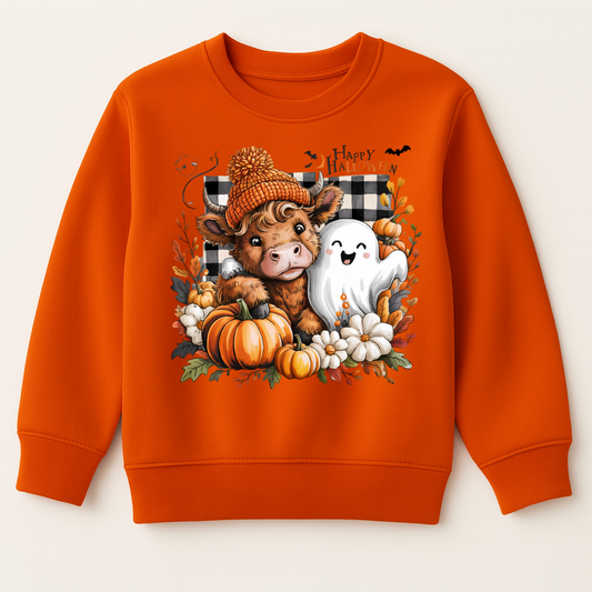 DTF Halloween Highland Cow