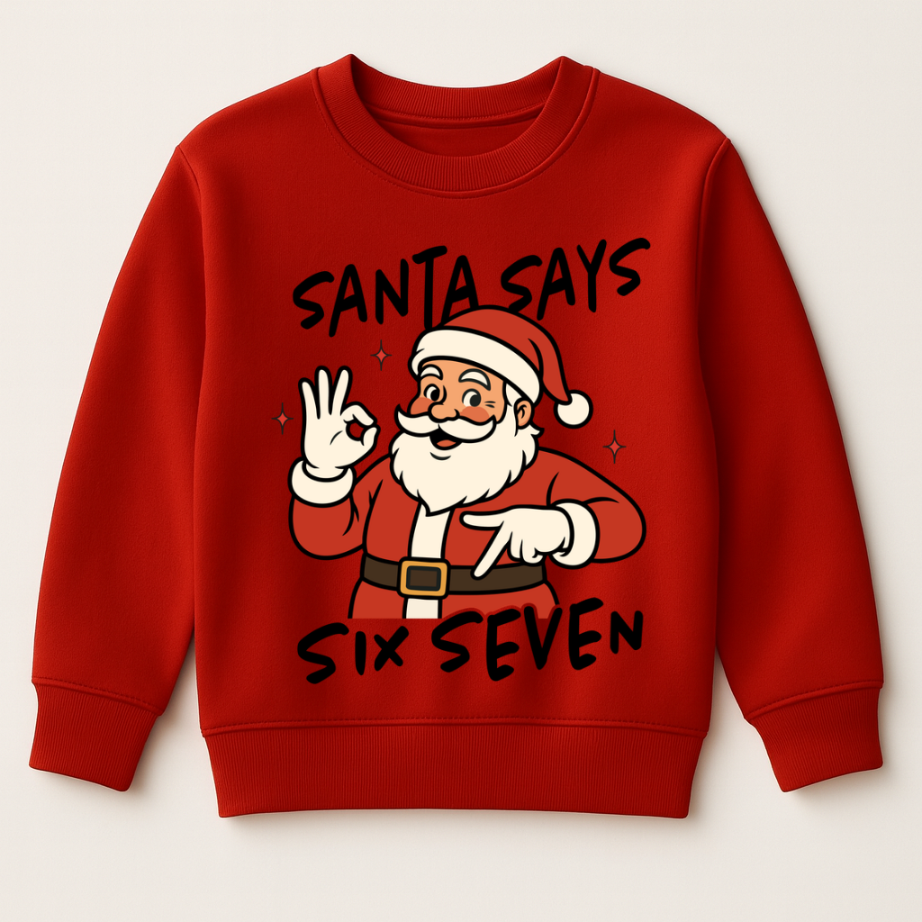 DTF 67 Santa Says Six Seven