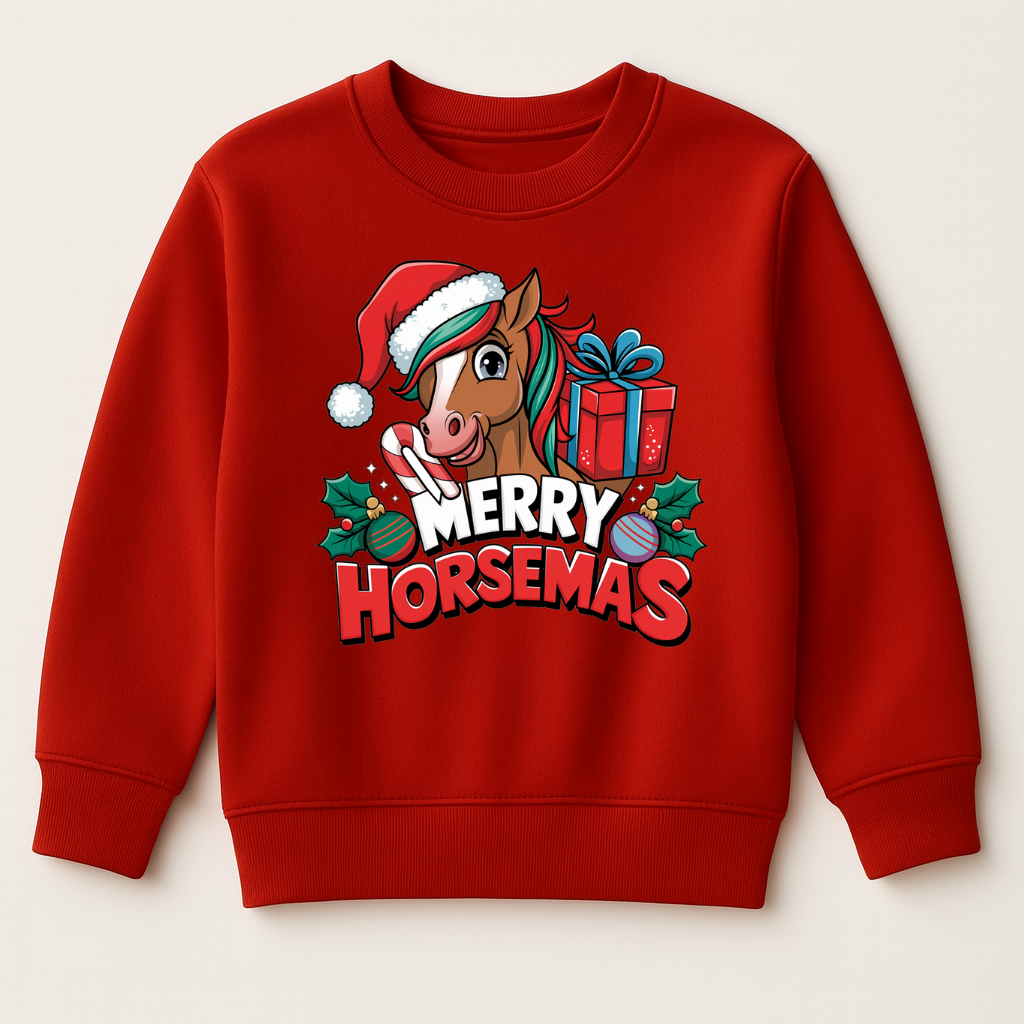 DTF Christmas Merry Horsemas Horse