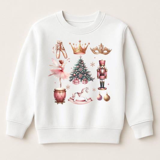 DTF Pink Ballet Christmas Collage