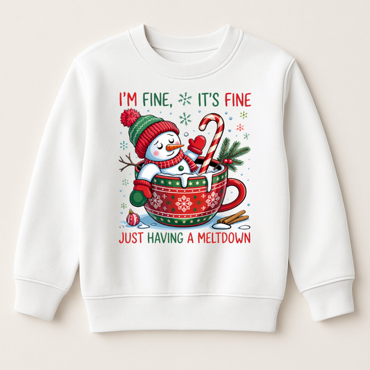 DTF It's Fine Snowman Meltdown