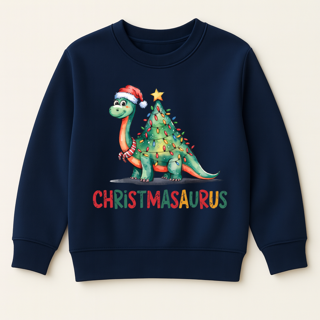 DTF Christmas Dinosaur