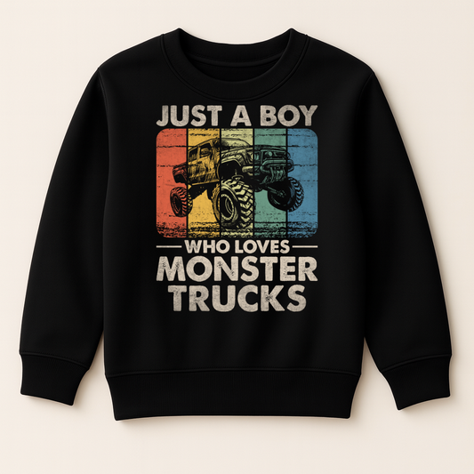 DTF Just A Boy Who Loves Monster Truck