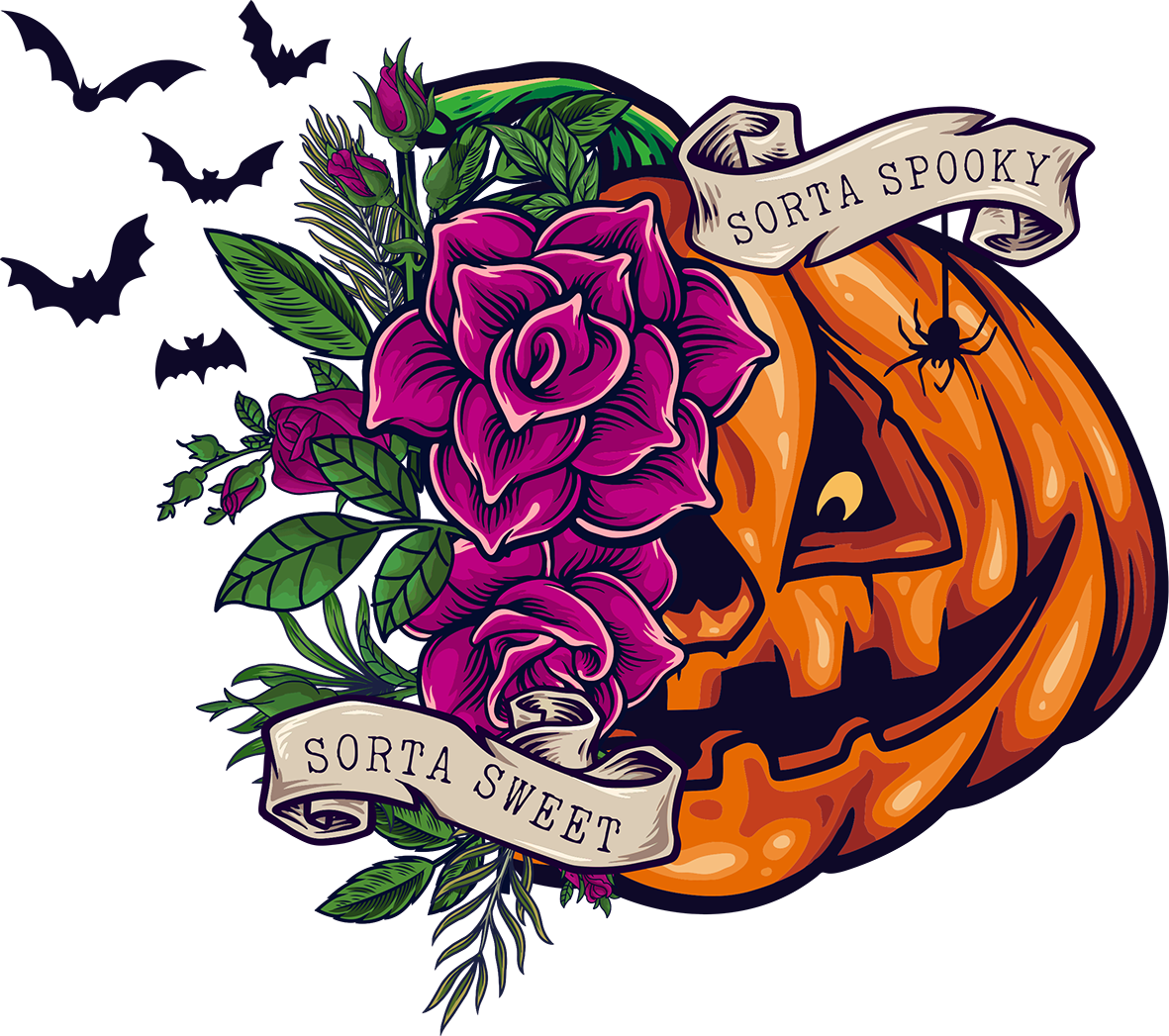Single UVDTF Sorta Sweet Sorta Spooky – UK DTF Print